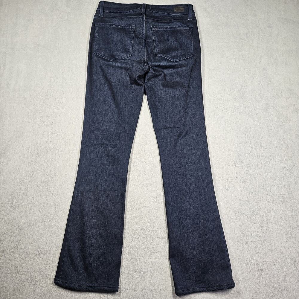 Paige Jeans Womens 27 Manhattan Bootcut Dark Wash Stretch Kolbie Whiskering - Picture 7 of 14